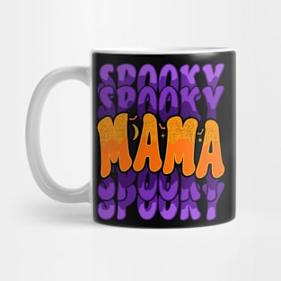 Mom Mama Halloween Spooky Typography Mug